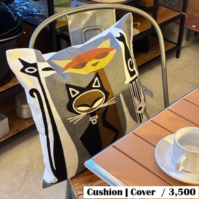 TOPANGA Homefurnishing Cat Embroidery Cushion Cover 45×45cm E