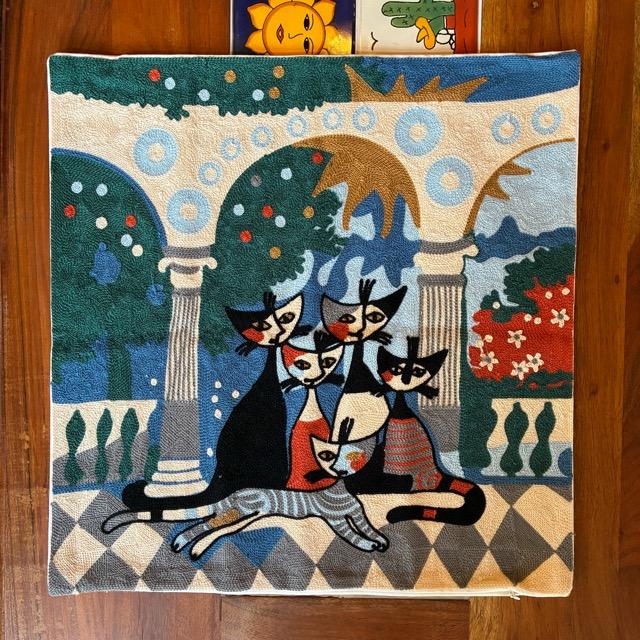 TOPANGA Homefurnishing Cat Embroidery Cushion Cover 45×45cm F