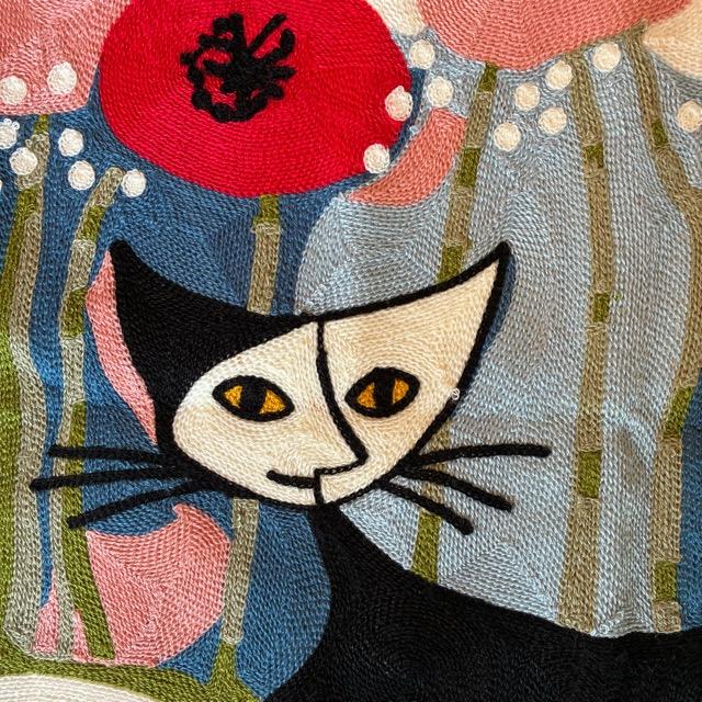 TOPANGA Homefurnishing Cat Embroidery Cushion Cover 45×45cm I