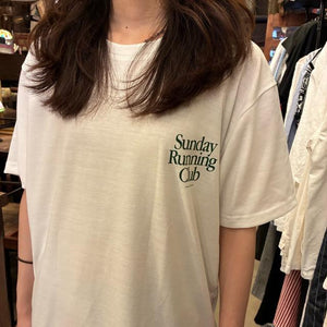 TOPANGA Lady's　グラフィックTシャツ　全2色　Sunday Running Club　 全２色　ホワイト　ブラック　カットソー　M　L　XL　メンズ　レディース　ユニセックス