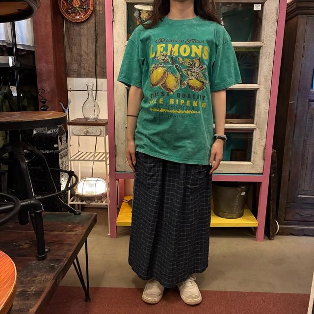 TOPANGA Lady's　グラフィックTシャツ　全2色　LEMONS　 全２色　ピンク　グリーン　カットソー　S　M　メンズ　レディース　ユニセックス