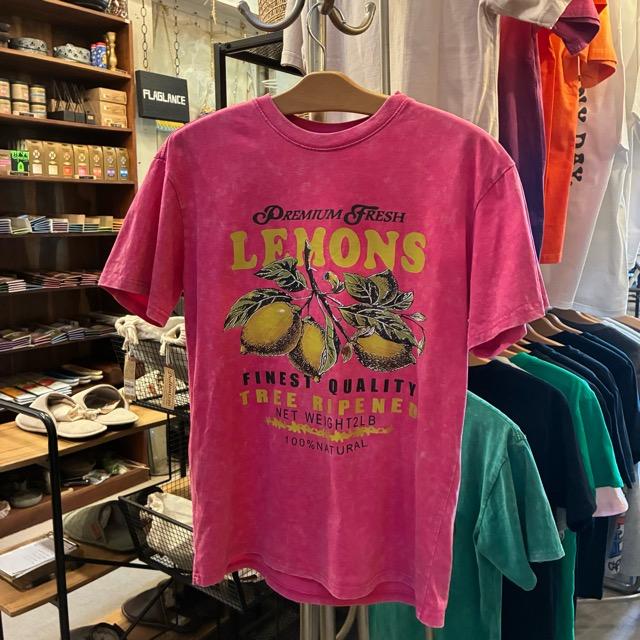 TOPANGA Lady's　グラフィックTシャツ　全2色　LEMONS　 全２色　ピンク　グリーン　カットソー　S　M　メンズ　レディース　ユニセックス