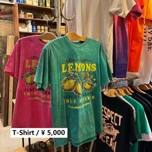 TOPANGA Lady's　グラフィックTシャツ　全2色　LEMONS　 全２色　ピンク　グリーン　カットソー　S　M　メンズ　レディース　ユニセックス