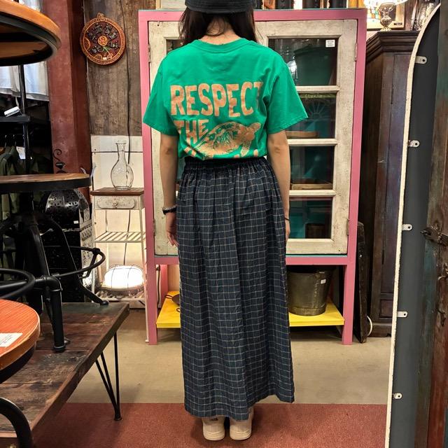 TOPANGA Lady's　グラフィックTシャツ　全2色　RESPECT OCEAN　 全２色　カメ　グリーン　ブラック　カットソー　M　L　XL　メンズ　レディース　ユニセックス