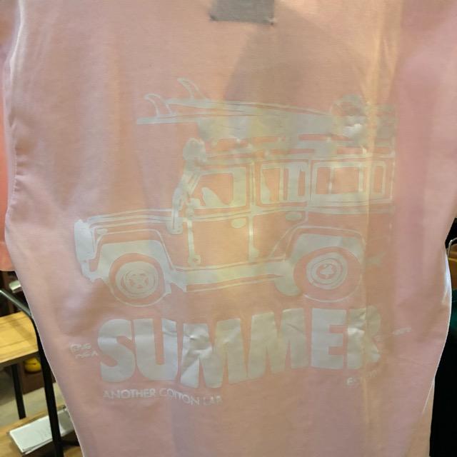 TOPANGA Lady's　グラフィックTシャツ　SUMMER　 ライトピンク　車　クルマ　アウトドア　カットソー　M　L　XL　メンズ　レディース　ユニセックス