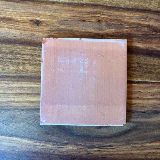メキシコ　タラベラタイル　花径　オレンジ　コースター　鍋敷き　DIY　柄タイル　室内壁　室外壁　デザインタイル　レトロ　アートタイル　タラベラ焼き