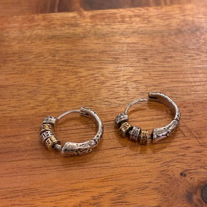 TOPANGA Jewelry Ancient Bead Earrings, Silver Jewelry, Ring, Hoop Earrings, Simple, Unisex, Men's, Women's, Gift, Ships by Mail