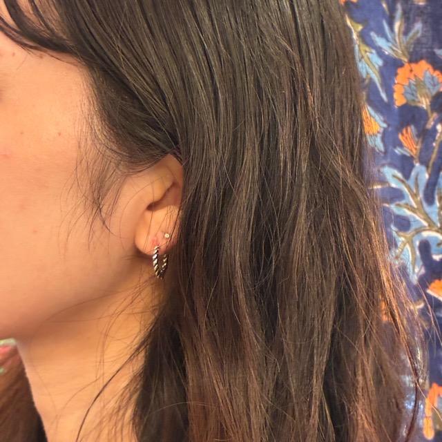 TOPANGA Jewelry Twisted Hoop Earrings, Silver, Jewelry, Ring, Hoop Earrings, Simple, Unisex, Men's, Women's, Gift, Mail Order