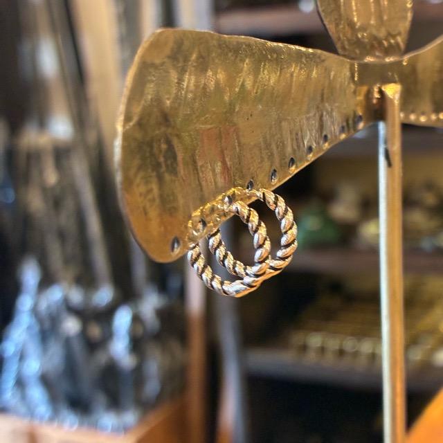 TOPANGA Jewelry Twisted Hoop Earrings, Silver, Jewelry, Ring, Hoop Earrings, Simple, Unisex, Men's, Women's, Gift, Mail Order