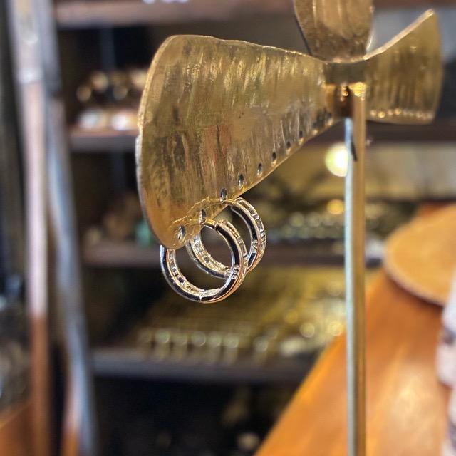 TOPANGA Jewelry Number Hoop Earrings, Silver, Jewelry, Ring, Hoop Earrings, Simple, Unisex, Men's, Women's, Gift, Ships by Mail