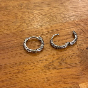 TOPANGA Jewelry Number Hoop Earrings, Silver, Jewelry, Ring, Hoop Earrings, Simple, Unisex, Men's, Women's, Gift, Ships by Mail