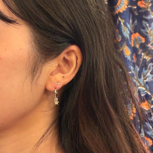 TOPANGA Jewelry　フリンジスターピアス　全2色　ゴールド　シルバー　ジュエリー　リング　フープピアス　シンプル　ユニセックス　メンズ　メール便