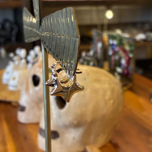 TOPANGA Jewelry　ハーフスターピアス　シルバー　ジュエリー　リング　フープピアス　シンプル　ユニセックス　メンズ　メール便　レディース　ギフト