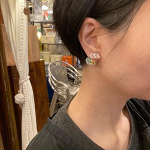 TOPANGA Jewelry　m&mカラフルボールリバーシブルピアス　パステル　ジュエリー　シルバー　キャッチ　スタッド　2way　ギフト　プレゼント