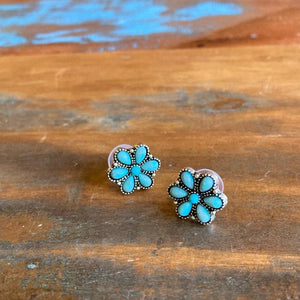 TOPANGA Jewelry　ボヘミアンターコイズピアス　FLOWER　ジュエリー　キャッチ　boho　ギフト　プレゼント