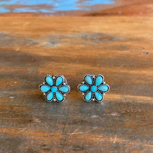 TOPANGA Jewelry　ボヘミアンターコイズピアス　FLOWER　ジュエリー　キャッチ　boho　ギフト　プレゼント