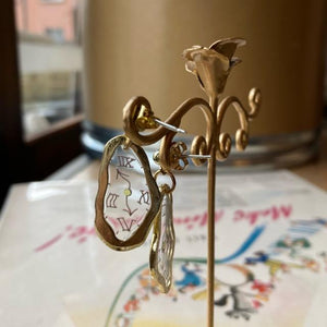 TOPANGA Jewelry Melting Clock Earrings / The Persistence of Memory Painting Art Jewelry Catch Gift