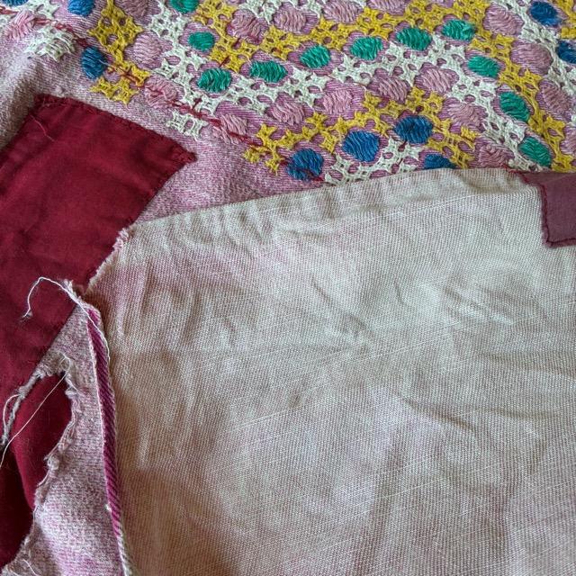 INDIA　Vintage Rabari embroidered fabric　70×190cm　28000-1