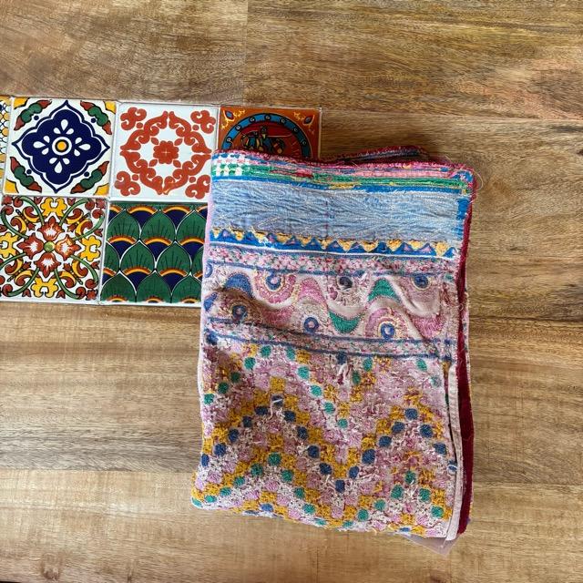 INDIA　Vintage Rabari embroidered fabric　70×190cm　28000-1