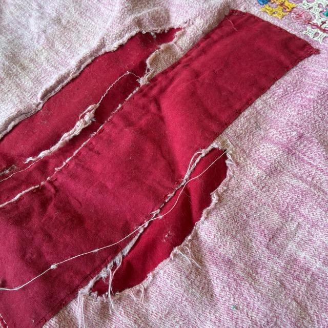 INDIA　Vintage Rabari embroidered fabric　70×190cm　28000-1