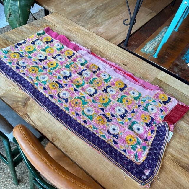 INDIA Vintage Rabari embroidered fabric 50×190cm 24000-1