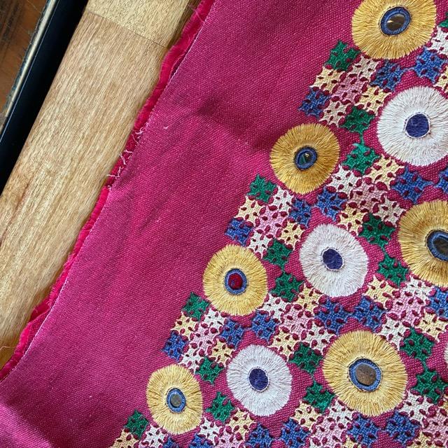 INDIA Vintage Rabari embroidered fabric 60×180cm 25000-2