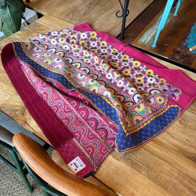 INDIA Vintage Rabari embroidered fabric 60×180cm 25000-2