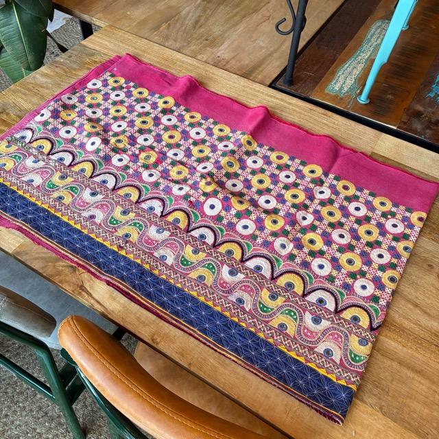 INDIA Vintage Rabari embroidered fabric 60×180cm 25000-2