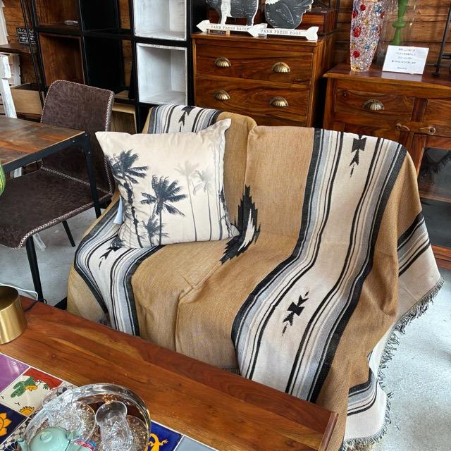 TOPANGA Homefurnishing Tribal Throwket B 130×160cm Beige