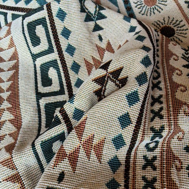 TOPANGA Homefurnishing Tribal throwket C 130×160cm Ivory