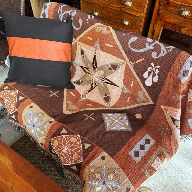 TOPANGA Homefurnishing Tribal Throwket D 130×160cm Brown