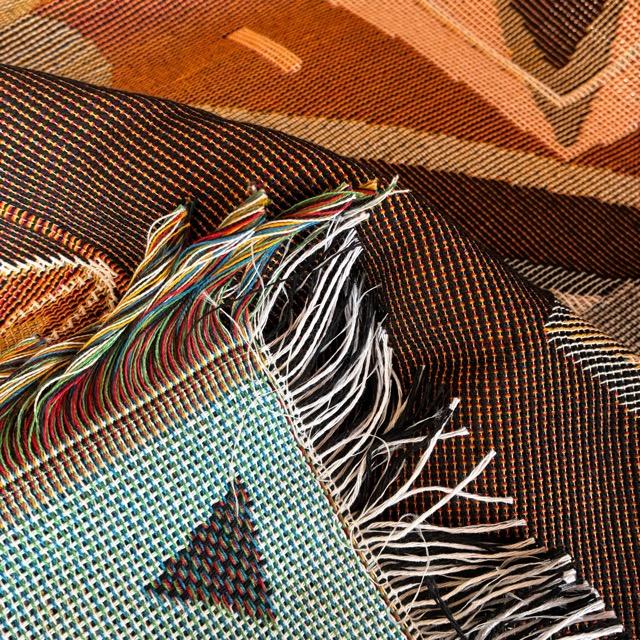 TOPANGA Homefurnishing Tribal Throwket D 130×160cm Brown