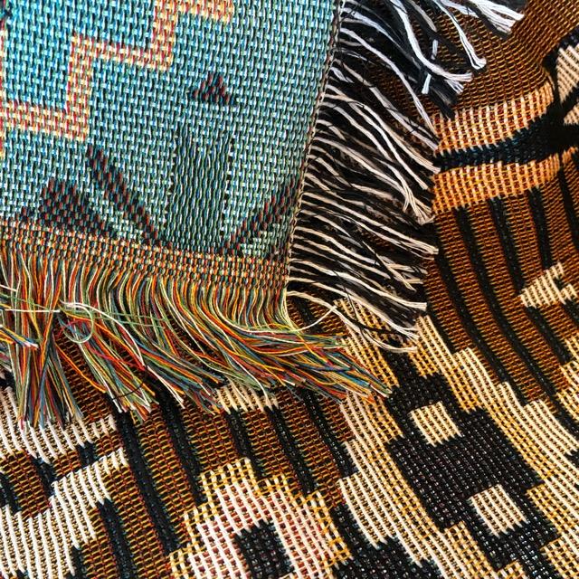 TOPANGA Homefurnishing Tribal throwket E 130×160cm Brown