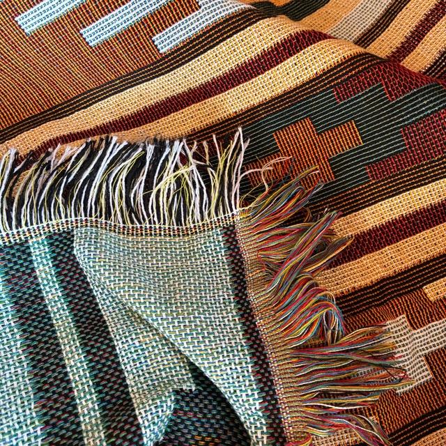 TOPANGA Homefurnishing Tribal throwket F 130×160cm Red