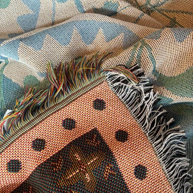 TOPANGA Homefurnishing Bohemian throwket A 130×160cm Blue