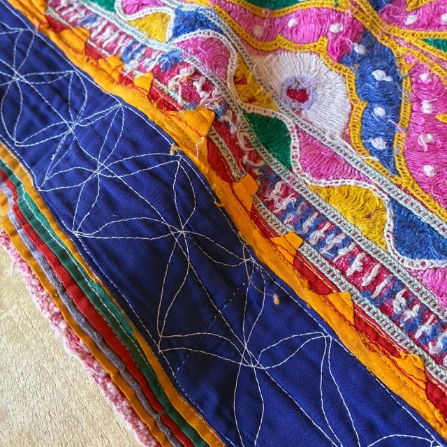 INDIA　Vintage Rabari embroidered fabric　50×180cm　24000-2