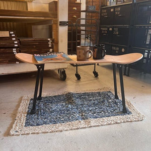 TOPANGA Furniture Skateboard Folding Table Natural Skateboard Deck Table Folding Camping Side Table Wood Stand