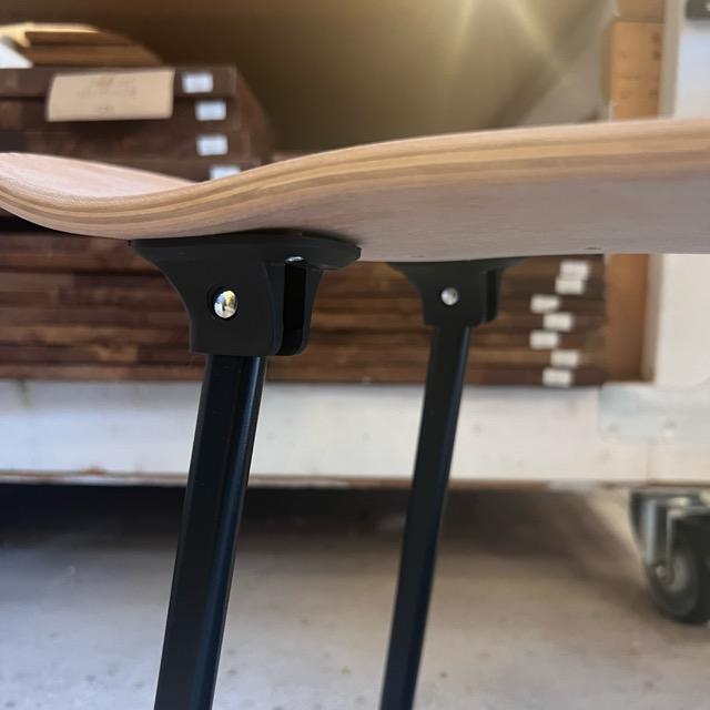 TOPANGA Furniture Skateboard Folding Table Natural Skateboard Deck Table Folding Camping Side Table Wood Stand