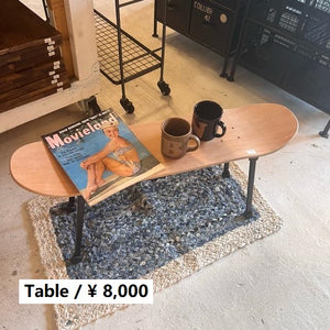 TOPANGA Furniture Skateboard Folding Table Natural Skateboard Deck Table Folding Camping Side Table Wood Stand