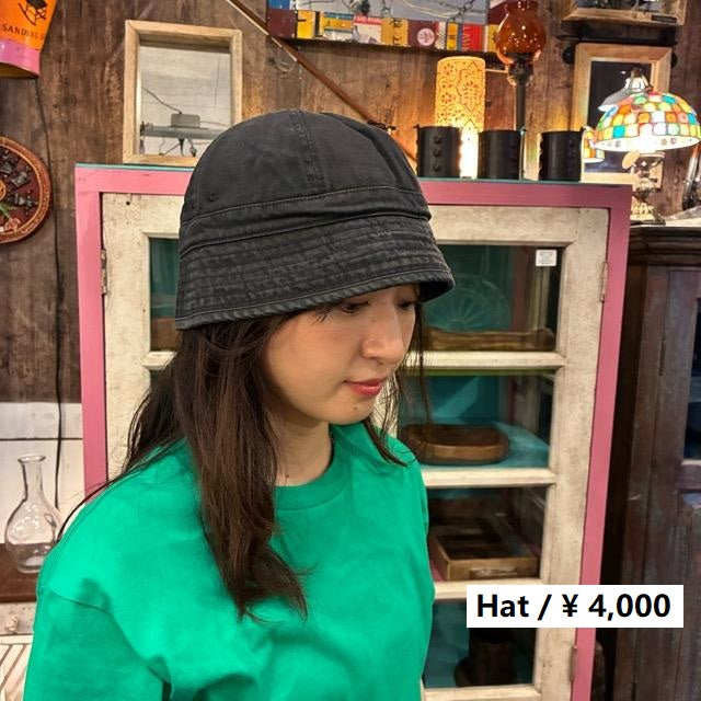 TOPANGA Accessory　ウォッシュドミニマムバケットハット　ブラック　ファッション　帽子　ハット　キャップ　ストリート　古着　ユーズド　サファリハット