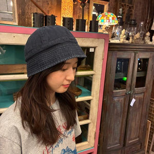 TOPANGA Accessory　ウォッシュドミニマムバケットハット　ネイビー　ファッション　帽子　ハット　キャップ　ストリート　古着　ユーズド　サファリハット
