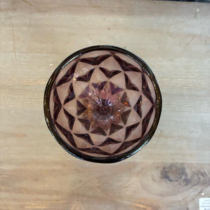 TOPANGA Kitchen　ダイヤカットワイングラス　プラム　250ml　サワーグラス　アルコールグラス　カクテルグラス　ピンク