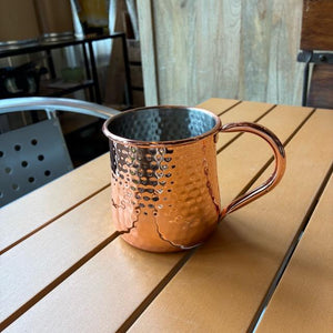 TOPANGA Kitchen　コッパーファットマグ　500ml　アイスコーヒー　銅　ホットワイン　ホットミルク　ビール　ビアグラス　マグカップ　保冷　槌目　ハンマートン