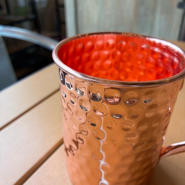 TOPANGA Kitchen　コッパーストレートマグ　400ml　アイスコーヒー　銅　ホットワイン　ホットミルク　ビール　ビアグラス　保冷　槌目　ハンマートン