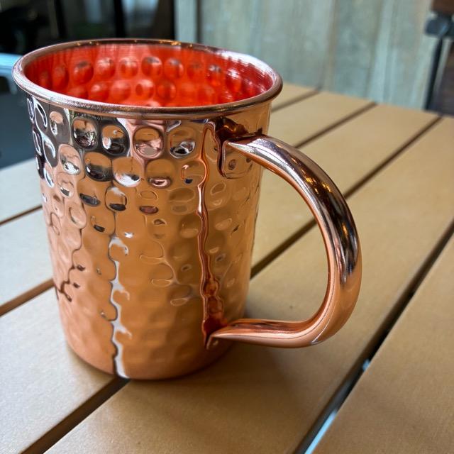 TOPANGA Kitchen　コッパーストレートマグ　400ml　アイスコーヒー　銅　ホットワイン　ホットミルク　ビール　ビアグラス　保冷　槌目　ハンマートン
