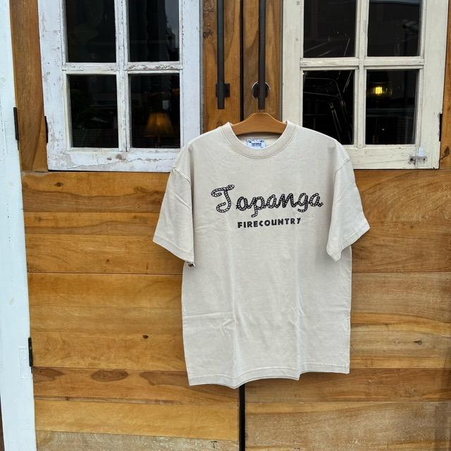TOPANGA Lady's　TOPANGA FIRECOUNTRY Pigment dyed T-shirt IVORY magic is something you make S M L XL