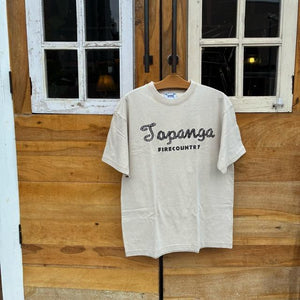 TOPANGA Lady's　TOPANGA FIRECOUNTRY Pigment dyed T-shirt IVORY magic is something you make S M L XL