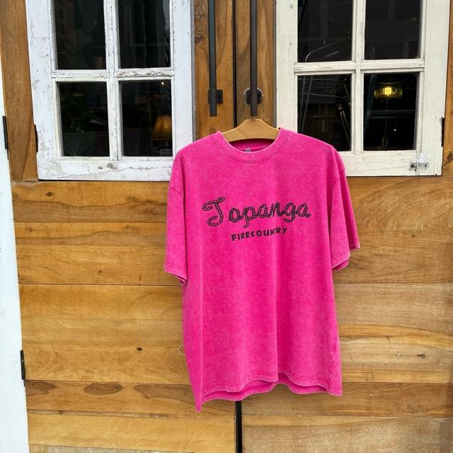 TOPANGA Lady's　TOPANGA FIRECOUNTRY Pigment dyed T-shirt PINK Viking S M L XL