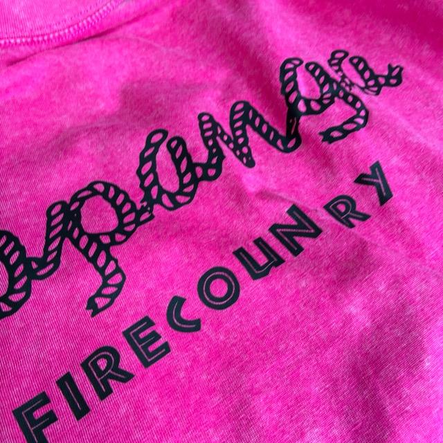 TOPANGA Lady's　TOPANGA FIRECOUNTRY Pigment dyed T-shirt PINK Viking S M L XL