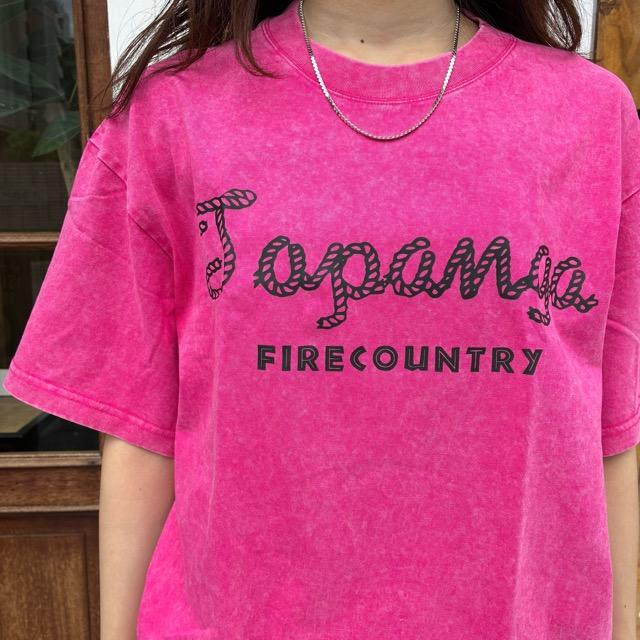 TOPANGA Lady's　TOPANGA FIRECOUNTRY Pigment dyed T-shirt PINK Viking S M L XL